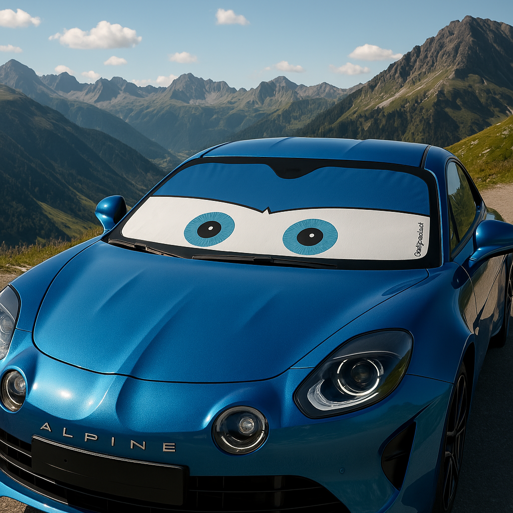 Pare-soleil avec yeux et couleurs personnalisables parmi +80 possibilités pour Alpine A110