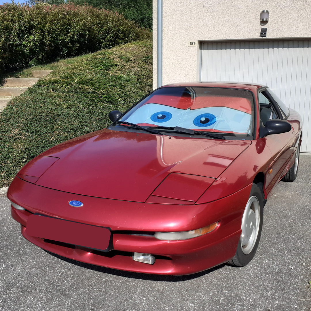 Pare-soleil avec yeux et couleurs personnalisables parmi +80 possibilités pour Ford Probe