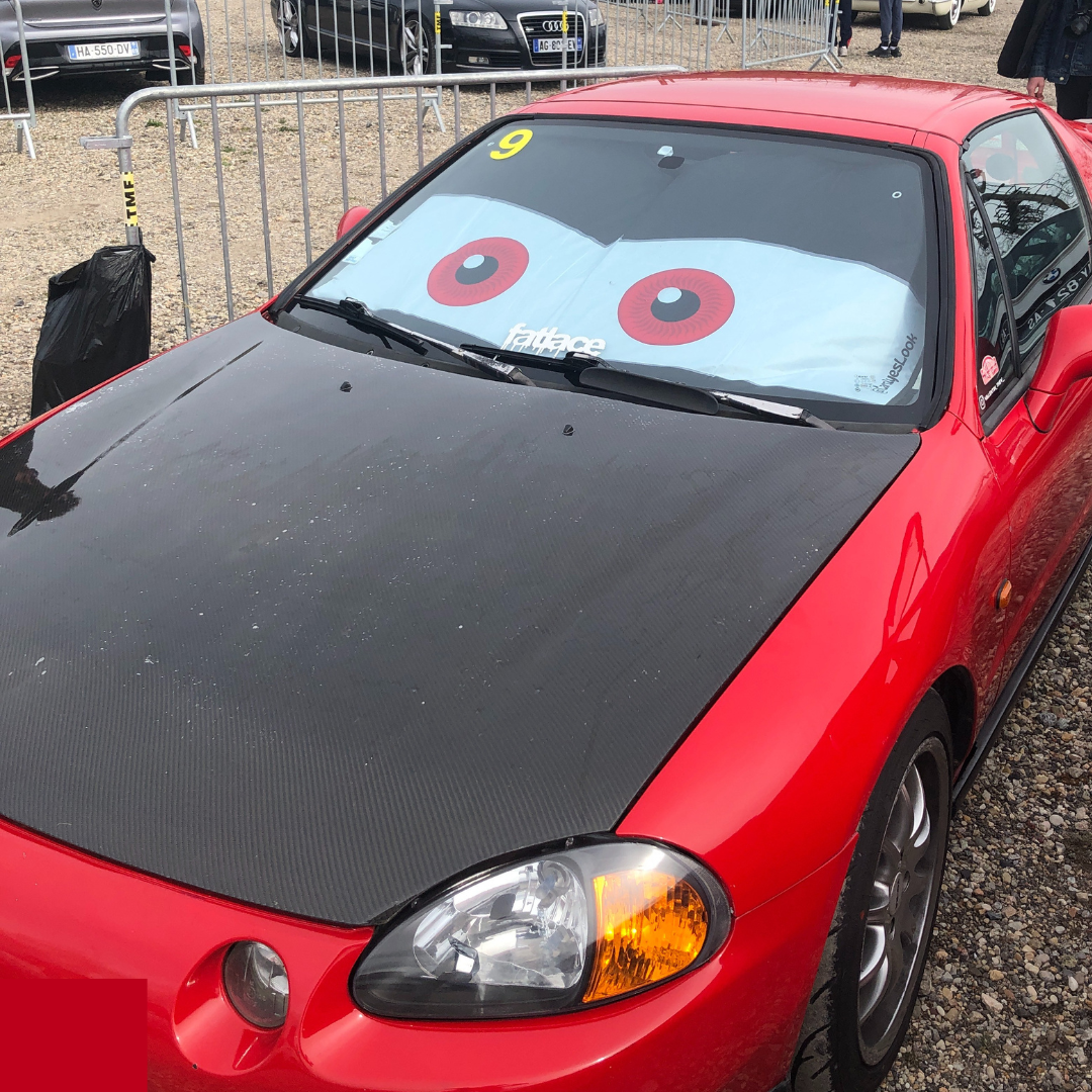 Pare-soleil avec yeux et couleurs personnalisables parmi +80 possibilités pour Honda et honda delsol