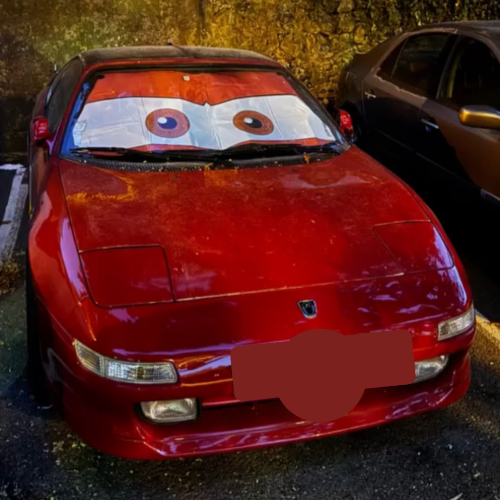 Pare-soleil-yeux-cars-eyes-look-rouge-toyota-mr2